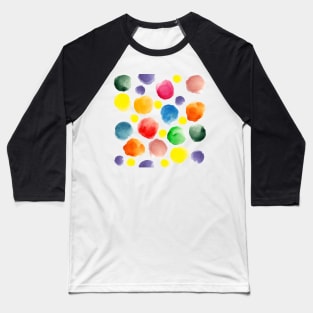 watercolor pattern.  hand painted watercolor circles _2 Baseball T-Shirt